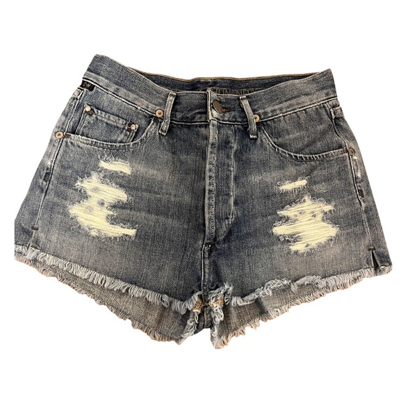 Citizens of Humanity Medium Light Distressed Denim Shorts - Picture 1 of 7